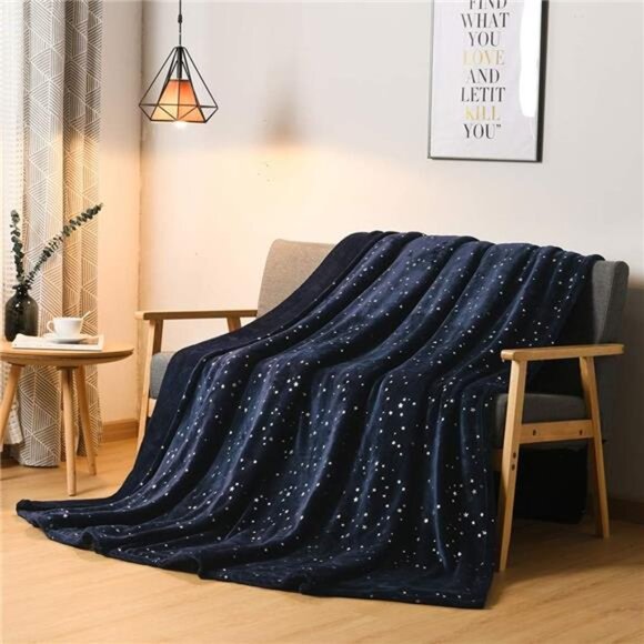 Ultra Soft Throw Blanket Microplush Fleece Bed Blanket Sofa Couch All Season Nav - Picture 4 of 7
